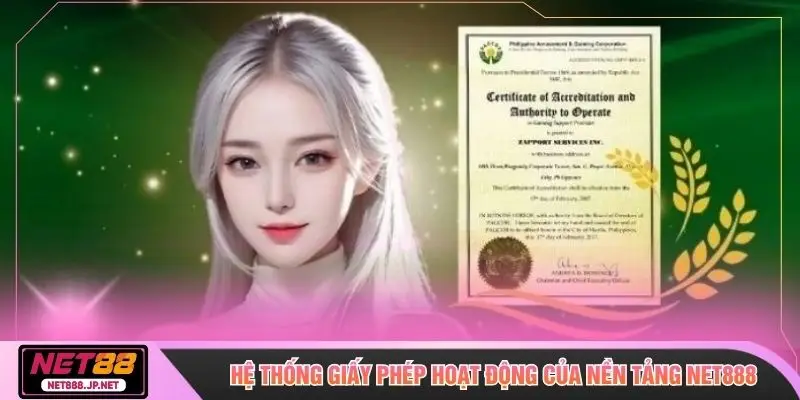 Hệ thống giấy phép hoạt động của nền tảng NET888